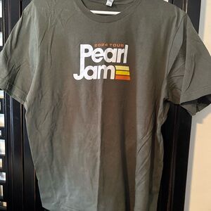 Pearl Jam 2024 Tour Olive Green Graphic Tee